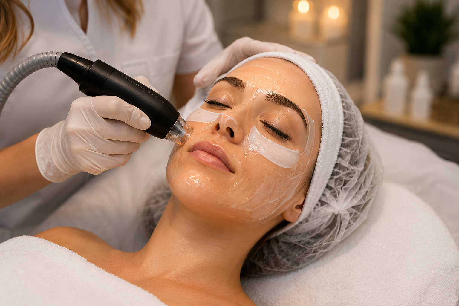 Plasma facial skin rejuvenation treatment